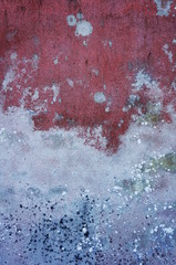 Hintergrund fleckige Wand mit Flechten und Algen