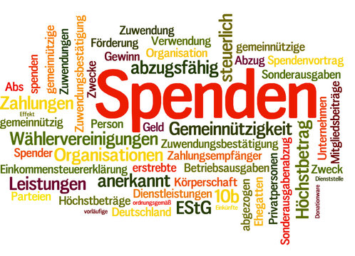 Spenden (Spende, Partei, gemeinn&uuml;tzig, Hilfe)
