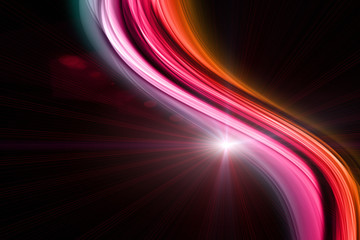 futuristic wave background design with lights