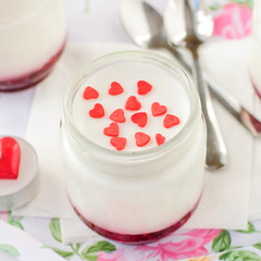 Natural Yoghurt with Raspberry Jam