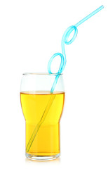 Glass of cocktail, isolated on white