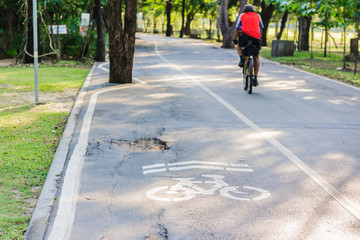 damage bicycle lane