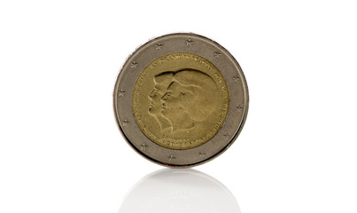twee euro dubbelkop munt