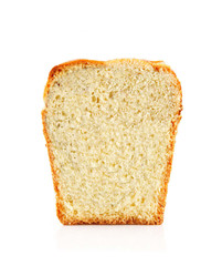 Bread slice isolated on white