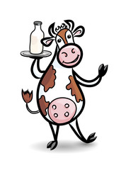 Cartoon funny cow