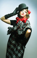 Naklejka premium Stylish lady.