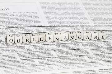 Obraz premium Quellenangabe