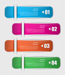 Obraz premium Set of colorful bookmarks, stickers.