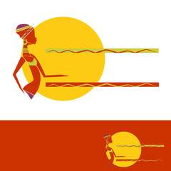 Graphic Design - elegant African woman with with accessories