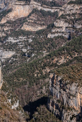 pinnacles in Anisclo Valley, Ordesa National Park, Pyrenees, Hue