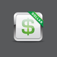 Dollar Squre Rounded  Vector Icon Button