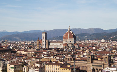 Fototapeta na wymiar Cathedral Santa Maria del Fiore. Cityscape of Florence, Italy,