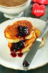 Holiday breakfast. Valentine's Day.