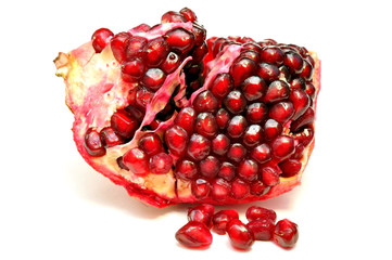 pomegranate fruit on white background