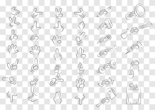Isolated cartoony arms