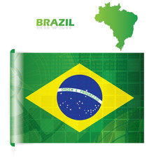 Abstract creative Brazil flag