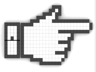 3d illustration hand mouse symbol