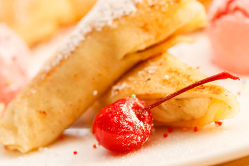 pancakes with ice cream