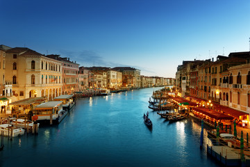 Obraz na płótnie Canvas Grand Canal in sunset time, Venice, Italy