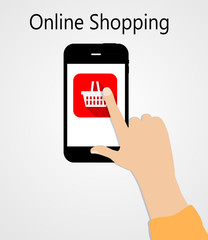 Online Shopping Flat Concept Vector Illustration