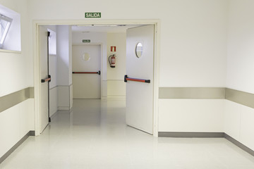 Hospital exit door