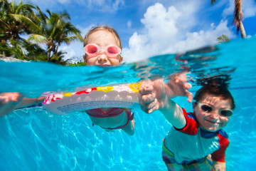 Kids in swimming pool