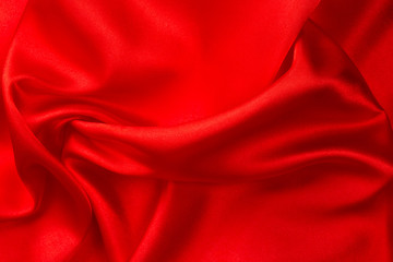 Red silk fabric background