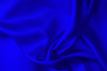 Blue silk fabric background