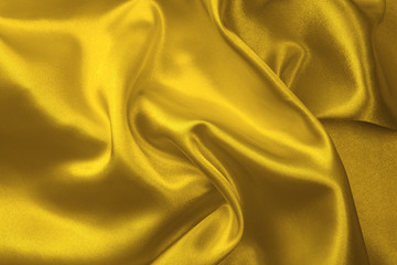 Yellow silk fabric background