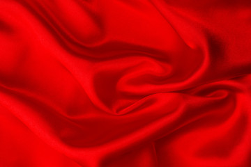 Red silk fabric background