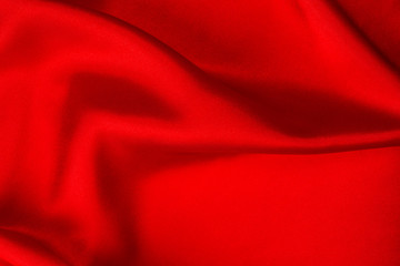 Fototapeta na wymiar Red silk fabric background