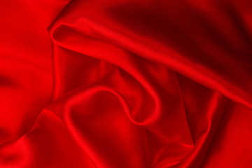 Red silk fabric background