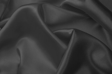 Black silk fabric background