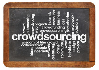 Obraz premium crowdsourcing word cloud