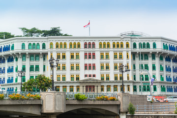 cityscape of singapore at Qlarke quay