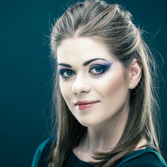 Fototapeta premium Beautiful young woman face