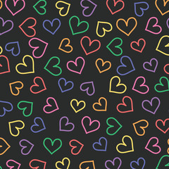 Pattern with hearts. Vector illustration
