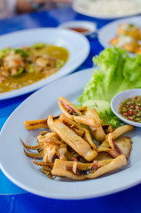 Deep fried squid