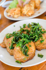 Thai style fried spicy fish ball