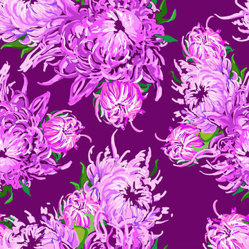 pattern of piony flowers