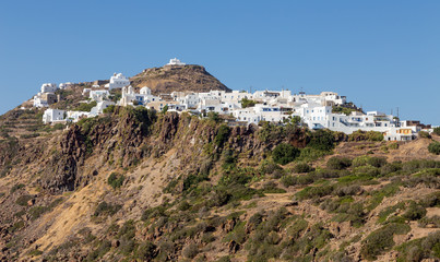 View of Plaka village, Milos island, Cyclades, Greece © Lefteris Papaulakis