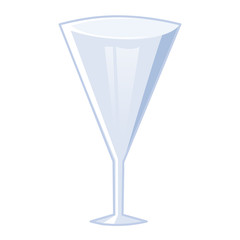 Empty glass isolated illustration