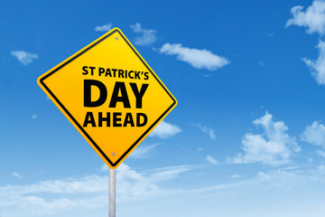 St Patrick's day road sign