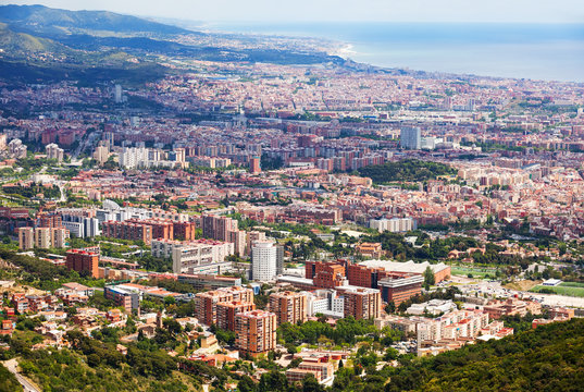  Outskirt districts in Barcelona from Tibidabo