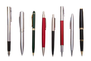 eight different pens