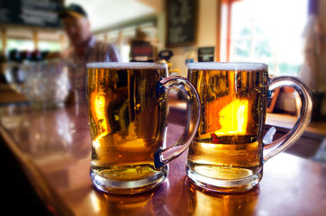 Mugs of beer