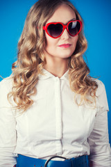 Naklejka premium Young blonde woman