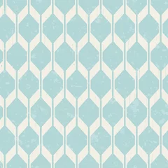 Washable Wallpaper Murals Turquoise seamless interlocking mesh geometric pattern