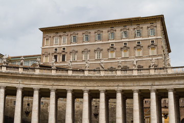 Fototapeta na wymiar Buildings in Vatican, the Holy See within Rome, Italy. Part of S