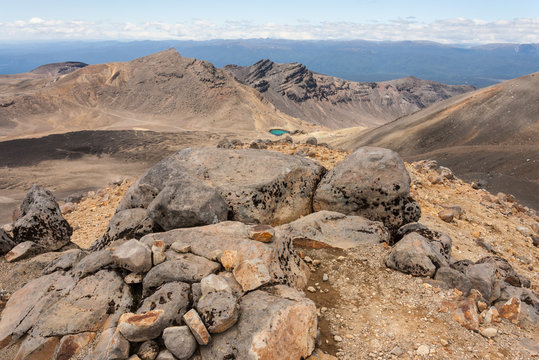 barren slopes in Tongariro National Park